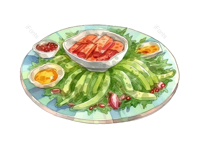 蔬菜图片,盘子元素,美食PNG,美味免抠素材